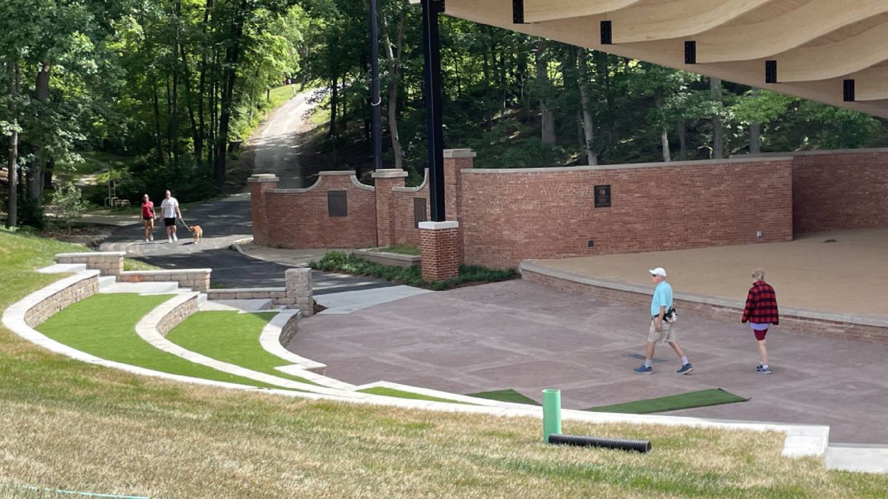 A St. Louis County parks grant has funded most of the recent improvements to the amphitheater at Bluebird Park in Ellisville, Mo. (Spectrum News/Gregg Palermo)